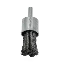 Cepillo de extremo de alambre de acero con nudo torcido