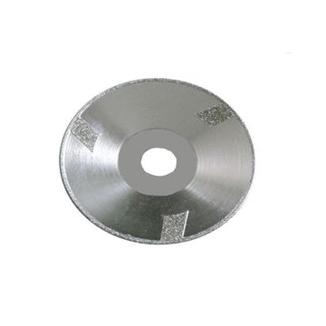 Disco de diamante de borde continuo electrochapado con segmento protector de copa